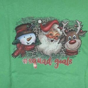 NWOT LIGHT GREEN CHRISTMAS SQUAD SHIRT